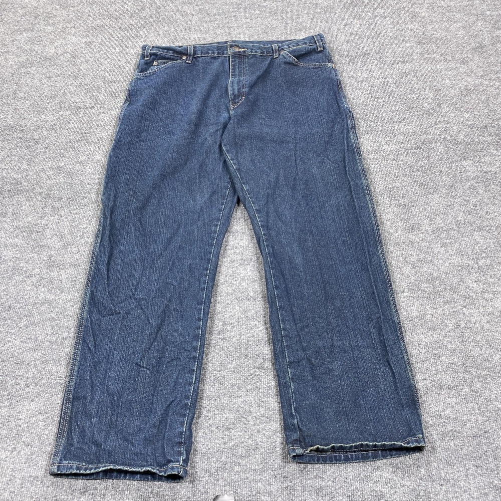 Dickies Jeans Mens 38x30 Blue Straight Relaxed Fit Medium Wash Denim Pockets